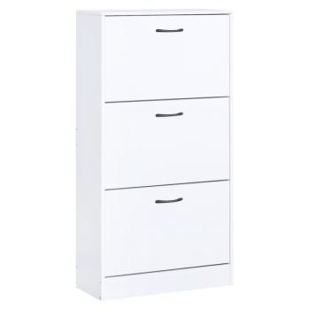 Cipőtároló, 3 soros, fehér, BOTORIA kép