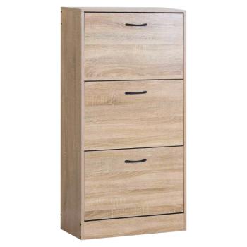 Cipőtároló, 3 soros, tölgy, BOTORIA kép