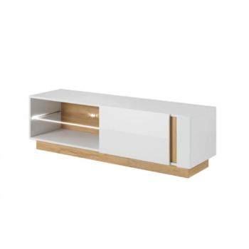 CITY fehér és barna mdf tv szekrény 138 cm kép