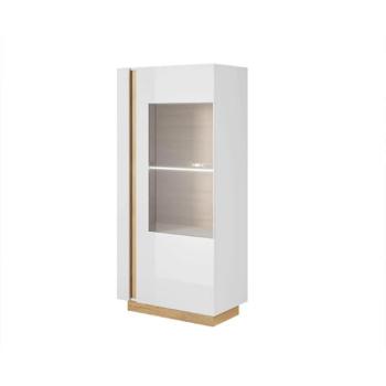CITY fehér és barna mdf vitrin kép