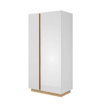 CITY II fehér és barna mdf szekrény kép