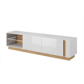 CITY II fehér és barna mdf tv szekrény 187cm kép
