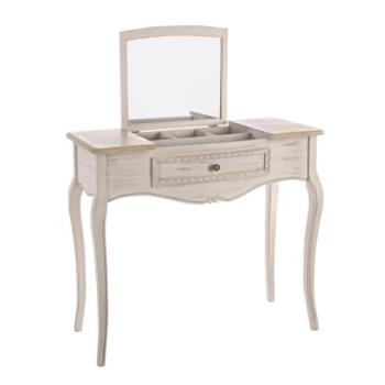 CLARISSE konzolasztal felső tárolóval és tükörrel 90cm kép