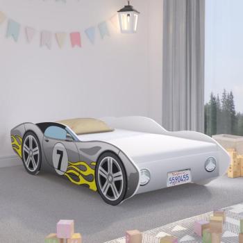 Corvetta autós gyerekágy 160 x 80 cm - szürke-sárga kép