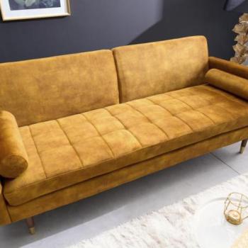 COUTURE kanapéágy mustársárga 195cm kép