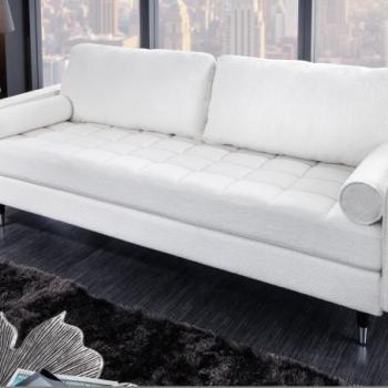 COZY fehér szövet kanapé 220cm kép