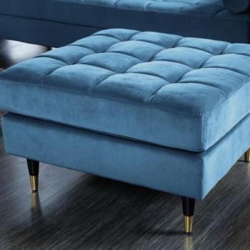 COZY VELVET tengerkék lábtartó 80cm kép