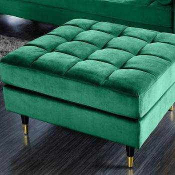 COZY VELVET zöld bársony puff 80cm kép