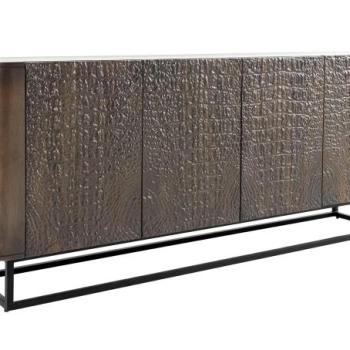 CROCO mangófa barna-fekete tálalószekrény kép