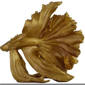 CROWNTAIL arany 3d hal dekoráció 65cm kép