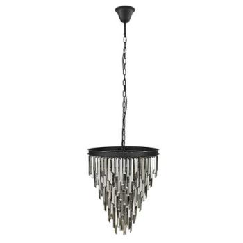 CRYSTAL fekete üveg csillár kép