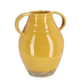 DARUMA sárga terracotta váza kép