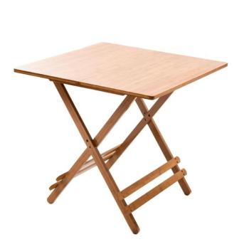 DENICE barna bambusz étkezőasztal 58cm kép