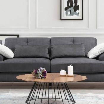 Design 3 személyes kanapé Heimana 225 cm antracit kép