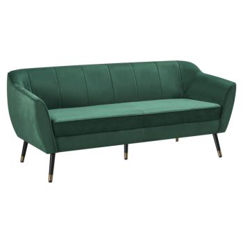 Design 3 személyes kanapé, zöld Velvet szövet/fekete/arany, VIODA kép
