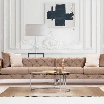 Design 4 személyes kanapé Rococo 344 cm krém kép