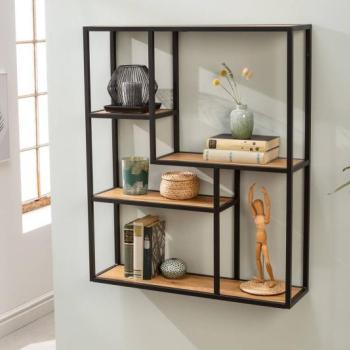 Design fali polc Maille 91 cm vad tölgy kép