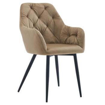 Design fotel, bézs Velvet szövet, VERIO NEW kép