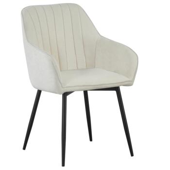 Design fotel, krémszínű/fekete, VAJRO kép