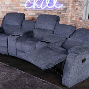 Design háromüléses fotel Movie sötétszürke kép