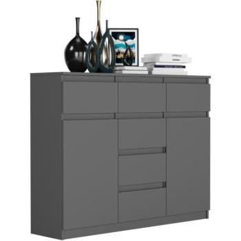 Design komód S-62D letisztult vonalvezetéssel - különböző színű kivitelben antracit kép