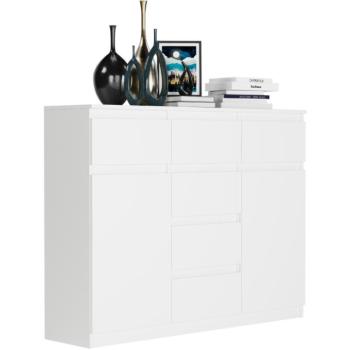 Design komód S-62D letisztult vonalvezetéssel - különböző színű kivitelben fehér kép