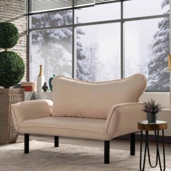Design összecsukható kanapé Wenda 140 cm krém kép
