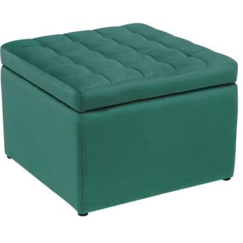 Design puff Rococo 60 cm smaragdzöld bársony kép