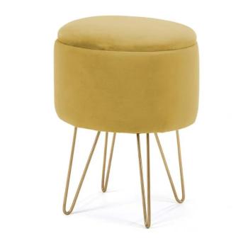 Design puff tárolóval - Akord Furniture - sárga kép