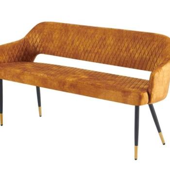 Design ülőpad Laney 162 cm mustársárga bársony kép