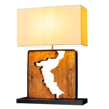 DESIGNED BY NATURE barna esőfa asztali lámpa kép