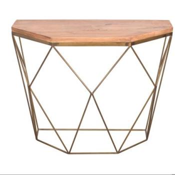 DIAMOND barna mangófa konzol asztal 90cm kép