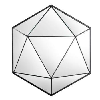 DIAMOND fekete üveg falitükör kép