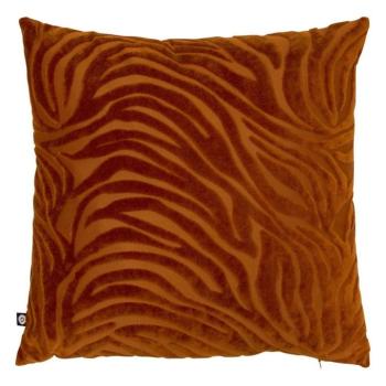 Díszpárna, bársony 40x40 cm, borostyán - TIGRE kép