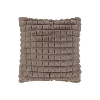 Díszpárna, négyzet mintás, barna, poliészter - ETHEREA kép