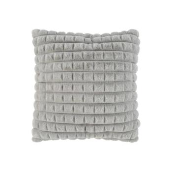 Díszpárna, négyzet mintás, ezüst - szürke, poliészter - ETHEREA kép