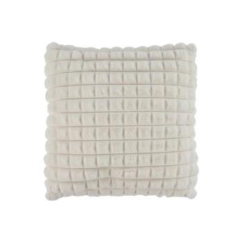 Díszpárna, négyzet mintás, törtfehér, poliészter - ETHEREA kép