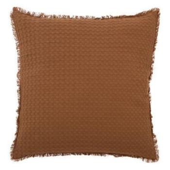 Díszpárna, rojtos, bársony - pamut, barna - AGATE kép