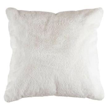 Díszpárna, törtfehér, poliészter, 48x48 cm - CALIN kép