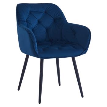 Dizájnos fotel, kék Velvet szövet, FEDRIS NEW kép