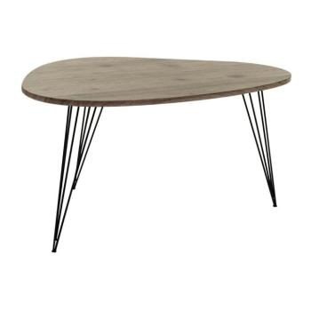 Dohánnyzóasztal, hajlított lábakkal, barna - MIA kép