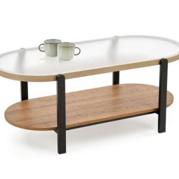 Dohányzóasztal, 110 cm, natúr / fekete - CAMELIA kép