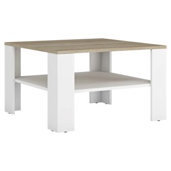 Dohányzóasztal, fehér/sonoma tölgy, LUNDY kép