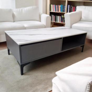 Dohányzóasztal márvány asztallappal 120 x 60 x 40 cm kép