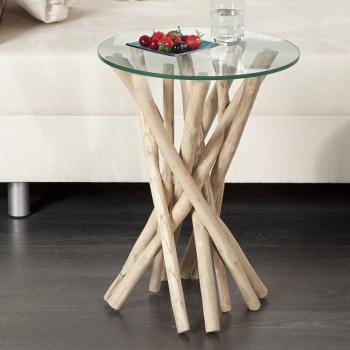 DRIFTWOOD fa üveg lerakóasztal 35cm - Üveglap nélkül kép