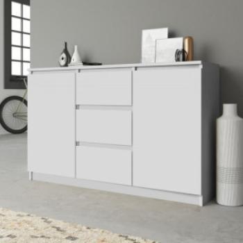 Drohmo 2D3S komód, 120x75x40 cm, fehér kép