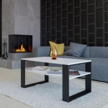 Drohmo MIX 1P dohányzóasztal, 90x50x58 cm, fehér-fekete kép