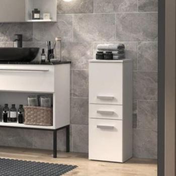 Drohmo Nel V DDS fürdőszoba szekrény, 30x85x30 cm, fehér kép