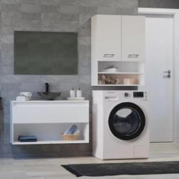 Drohmo Pola mini DK felső fürdőszoba szekrény, 64x90x30 cm, fehér kép