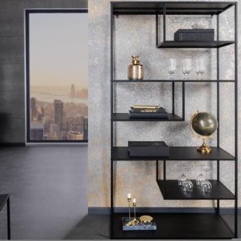 DURA STEEL fekete acél polc 180cm kép